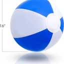 ArtCreativity 16 Inch Blue & White Beach Balls for Kids, Pack of 12, Inflatable Summer Toys for Boys and Girls, Decorations for Hawaiian, Beach, and Pool Party, Beach Ball Party Favors