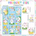 9 Sheets Easter Window Clings, 71 PCS Cute Bunnies Birds Happy Eggs and Flowers Easter Stickers for School Home Party or Office Decorations