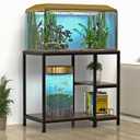 Fish Tank Stand for 40 Gallon, Wood Aquarium Stand with Shelves for Fish Tank Accessories Storage, 660LBS Capacity (Rustic Brown)