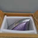 M MEILINXU Cremation Urns for Human Ashes Adult Female & Male, Tear Drop Urn for Ashes for Women & Man, Hand Engraved Angel Wings Urns, Funeral Decorative Urn for Burial, Purple - Large Teardrop