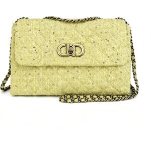 Tweed Crossbody Bag for Women,Elegant Quilted Shoulder Bag for Women,Evening Clutch for Weddings