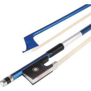 LIEKE Carbon Fiber Violin Bow 3/4 size lightweight Fiddle Bow (3/4 size, Blue)