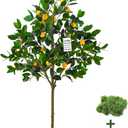 6ft Faux Lemon Tree with Realistic Fruits & Silk Leaves