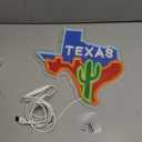 Texas Map Neon Signs for Wall Decor, Cactus LED Lights Signs Suitable for Bedroom Man Cave Bar Pub, Dimmable Art Wall Decorative Light Bar Sign