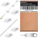 8 x Adhesive led Strip Lights Tape Clips White 50Pcs, Suitable for 10mm Wide LED Lights