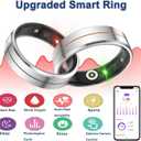 Smart Ring for Women & Men, Health Tracker with Blood Oxygen Monitor, Heart Rate & Sleep Monitor, 4-7 Days Battery, Waterproof Fitness Ring Size #10