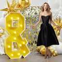 imprsv 4FT Gold Marquee Letters for Birthday Baby Shower Wedding Decorations Light Up Letters for Engagement Party Decor, Large Marquee Letters for Party Decorations, Letter &