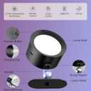 Wall Mounted Lights, 3 Pack Rechargeable RGB Color Changing Light, 3 Color Temps & Remote and Touch, 360 Rotation Dimmable Cordless for Study Bedroom Reading Bedside (Black)
