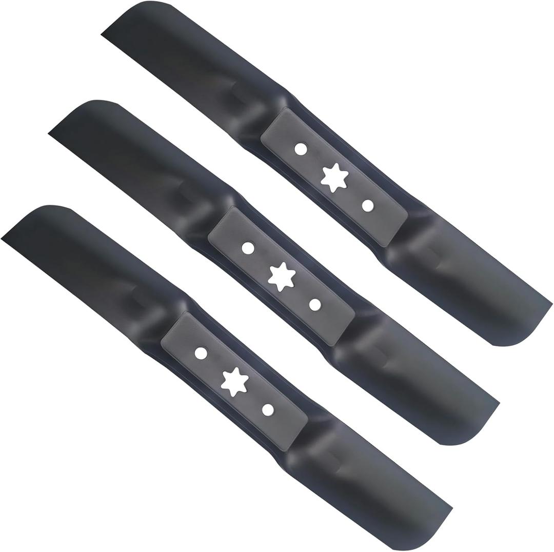 KEDAKEJI 742-05052A 942-05052A Blades 2-in-1Compatible with Cub Cadet Troy Bilt MTD 50 Deck Lawn Tractors and Mower RZT-L50 S50 XT1 GT50 LT50 XT2 Blades (3PCS)
