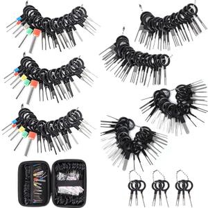 Kikerike Terminal Removal Tool Kit 139 Pcs Depinning Tool Electrical Connector Pin Removal Tool Kit Pin Extractor Tool Set Wire Terminal Release Tool for Automotive Car Household Devices