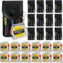 Mini Screwdriver Keychain Tape Measure Keychains Set Retractable Keychain Tape Measure Mini Screwdrivers in Pouch Keychain for Birthday Party Favors and Daily Use, 1 m/ 3 ft (24 Pcs)