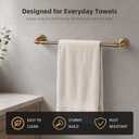 Industrial 24 Inch Towel Bar, Wall Mount Holder, Champagne Gold