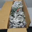 4.5 ft. Pre-Lit Snow Flocked Hinged Artificial Christmas Tree with 120 LED Lights