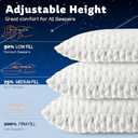 KUCEY Cooling Side Sleeper Pillow for Neck and Shoulder Pain, Luxury Shredded Memory Foam Firm Cool Bed Pillows for Sleeping Set of 1- Adjustable Standard Size- Washable Cover Original White