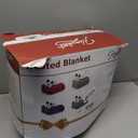 Homemate Electric Heated Blanket Queen Size - 84"x90" Heating Blanket Queen Size Dual Control 1/2/4/6/8 Hours Auto-Off 10 Heat Level Over-Heat Protection Soft Flannel Sherpa ETL Certification (Light Grey (Striped))