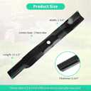 AM141034 High Lift Blades for 42" Deck, AM137327 Mower Blades Compatible with John Dee-re D105 D125 D130 E100 E110 E130 LT150 LA135 Z225, Replaces AM137328, AM141032, M154061, M154062, 2 Pack