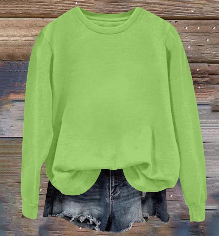 Must Have Sweatshirt for Women Trendy Fall Outfits 2026 Crewneck Pullover Cute Casual Winter Clothes Vintage Wash, Large 10/12 Green