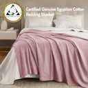 Madison Park 100% Egyptian Cotton Lightweight Summer Blanket, Breathable Waffle Knit Design, Soft Cozy All-Season Throw for Bed, Couch or Sofa, Rose Pink Full/Queen Size (90"x90")