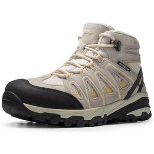 NORTIV 8 Women's Waterproof Hiking Boots Outdoor Trekking Camping Trail Hiking Boot (6, Taupe)
