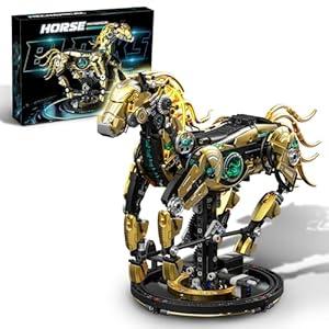 Mechanical Horse Building Sets, Compatible with Lego Animals, Animal Collection Toy, Home or Office Decor for Adults, STEM Building Gift for Teens Boys and Girls 8-14 (1055PCS)