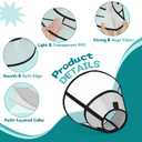 Dog Cone Collar After Surgery to Stop Licking, with Soft Waterproof Liner, Transparent PVC, for Large Medium Dogs, Elizabeth Neck Recovery Collar ALtermative(XS,Grey) (XXL)