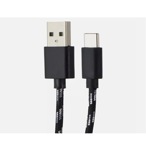 CELLCandy 6.5ft USB-A to USB-C Braided Charge & Sync Cable - Black/Silver