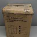 Bonsaii 12-Sheet Micro Cut Paper Shredder, 60-Minute P-4 High Security Shredders for Home Office, Shreds CD/Credit Card/Mail/Staple/Clip, Jam-Proof System with 4.2 Gal Pullout Bin (C266-BW) (Black&White)