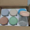 DRKIO 16 Oz Overnight Oats Containers with Lids - 6 Pack Glass Storage Jars with Airtight Lids Wide Mouth Mason Food Jars Great for Meal Prep Salad Chia Pudding Snacks Yogurt Sugar Spice Cereal