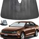 Windshield Sun Shade for Volkswagen VW Jetta 2011-2018, 5-Layer Bubble Foldable Thicken Front Window Sunshade Sun Visor Protection Accessories - Blocks Heat & UV Rays Keep Car Cooler
