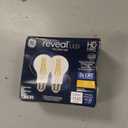GE LED Light Bulbs, 60 Watt, Soft White, G16.5 Globe Bulbs, Clear, Small Base (2 Pack)