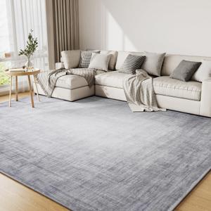 6x9 Area Rugs for Living Room, Machine Washable Non Slip Area Rug Modern Abstract Indoor Rug Carpet Ultra Soft Rugs for Bedroom Dining Room Playroom Bedside Office, Grey (6' x 9')