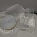 LazBlinds Vertical Blinds Replacement Slats - Room Darkening Fabric Slats for Sliding Doors & Windows, Easy-Cut Polyester, White Texture (98" W x 84" L, 25 Pcs)