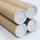 MagicWater Supply Mailing Tube - 2 in x 36 in - Kraft - 4 Pack - for Shipping and Storage of Posters, Arts, Crafts, and Documents