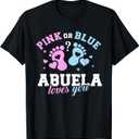 Gender Reveal Abuela Grandma T-Shirt, Small