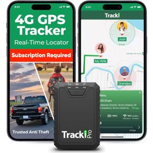 Tracki Pro GPS Tracker for Vehicles – Magnetic Waterproof 4G LTE Car Tracker, Long-Life Battery Up to 7 Months, Unlimited Distance, Smart Alerts, Hidden Tracking Device (Subscription Required)