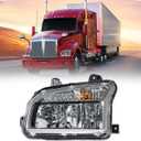 Chrome Headlights Fits Kenworth T880 2014-2023 Headlights Assembly Lamps for Kenworth T880 Replacement Driver Left Side T880 Semi Truck Accessories (LH)