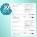 W2 Forms 2025 with Envelopes, 6 Part Kit, 50 Employee of Laser W2 Tax Forms 2025, 50 Self Seal Envelopes, W-2 Forms for 2025 Compatible with Accounting, Includes 3 W3 Forms