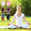 Roowest 6 Pcs Thumb Worry Stone for Anxiety Crystal Amethyst Tiger Eye Obsidian White Jade Rose Quartz Amethyst 7 Chakra Stone Anxiety Relief Gifts for Teacher Mom Women Office Stress Meditation