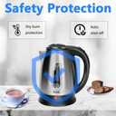 Stainless Steel Electric Kettle, 1.8 Liters Tea, Coffee Kettle & Hot Water Boiler, 360° Swivel Base, BPA Free, Auto Shut-Off, Boil-Dry Proof, 1100W
