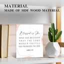 2 x Christian Wall Art for Christmas Decorations Indoor | Religious Wall Decor for Prayer Room, Wood Bible Verses Scripture Home Wall Prints (A09), medium