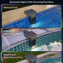 Solar Pool Lights for Inground & Above Ground Pool, 10-Color 4-Mode LED Pool Lights, Underwater Swimming Pool Lights with Timer, Submersible Pool Lights with Remote, Waterproof Design (Black, 1 Pack)