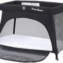 Pamo Babe Travel Crib Lightweight Baby Playard with Mattress Compact Play Yard with Detachable Legs