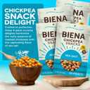 BIENA Chickpea Snacks - Crunchy Roasted Chickpeas - High Fiber Vegan Protein Snacks for Adults and Kids - 4-Pack, 5 Ounce Bags - Sea Salt, BBD:05/28/2027