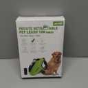 Pecute 32ft Retractable Dog Leash with Reflective Strips, 360° Tangle-Free, One-Button Control & Sturdiness Nylon Material, Long Leash Retractable with Poop Bag Holder for Medium Large Dog