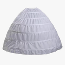 Women's 6 Hoop Petticoat Slip Floor Length Crinoline Underskirt for Wedding Dress Ball Gown