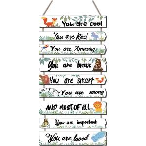 Woodland Nursery Room Decor for Baby Bedroom - Jungle Safari Animal Theme Wall Decor for Toddler Boy or Girl - Colorful Elephant Giraffe Lion Forest Wall Art Decorations