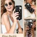 Petitian for Google Pixel 8 Case with Wallet - Women Girls Cute Girly Aesthetic Unique Design Leather Credit Card Holder Cardholder Stand Wristband for Pixel 8, Black Butterfly