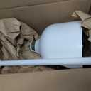 Korky White Toilet Plunger and Holder – Heavy Duty Compact Design – Fast Clog Removal – Easy to Clean - Made in USA