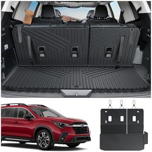 JOULARISE Cargo Mat with Backrest Mats for 2019-2024 2025 Subaru Ascent 7/8 Passenger Accessories, All-Weather TPE 3rd Backrest Mat Trunk Mat Cargo Liner Protector(Cargo Mat with Backrest Mats)