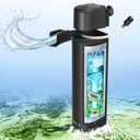 TARARIUM Fish Tank Filter U-V for 45-120 Gallon Tank, 300GPH Aquarium Filter for Turtle Tank Fish Tank Green Clean Machine, Sock Filter for Cold Plunge Saltwater Freshwater Crystal Clear (Black)